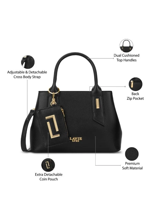 Lavie  Luxe Women's Duo Rumba Handbag (Black) for Women | Best Price UAE